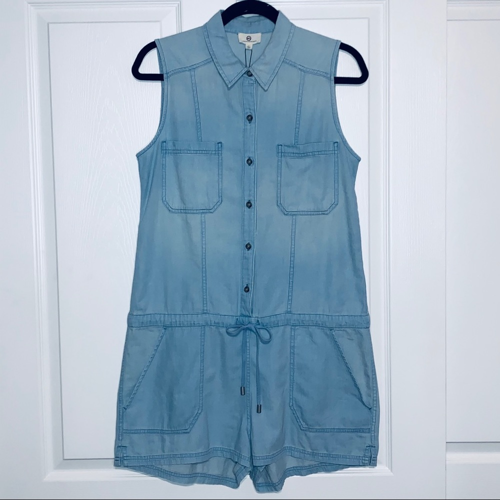 AG DENIM BUTTON UP ROMPER